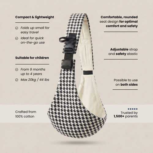 Somnia Baby Sling Carrier | Classic Houndstooth
