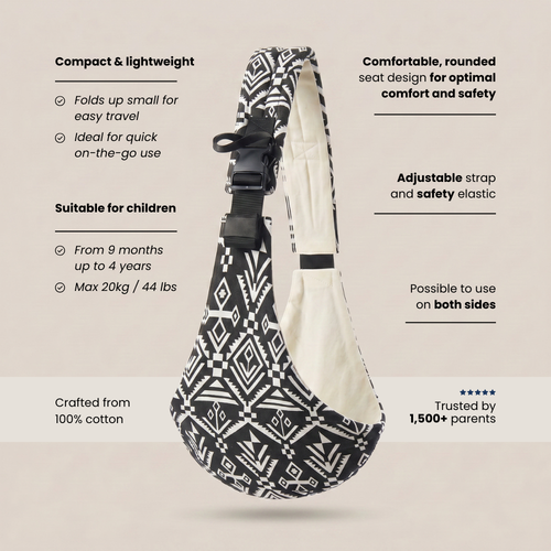 Somnia Baby Sling Carrier | Tribal Noir