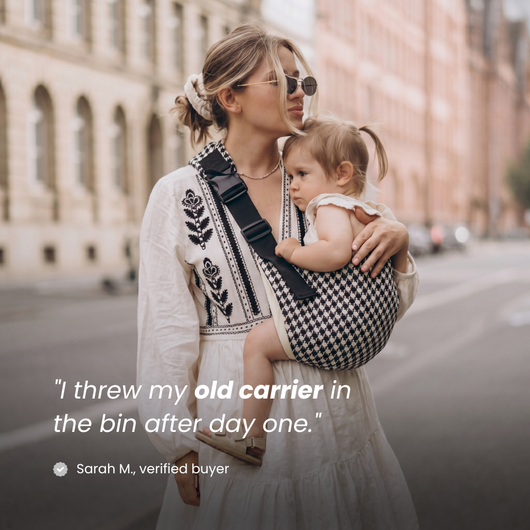 Baby Sling Carrier | Classic Houndstooth — secure, ergonomic, and designed  for on the go.