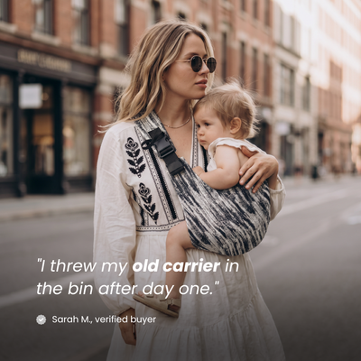 Baby Sling Carrier | Urban Brushstroke — secure, ergonomic, and designed for on the go.