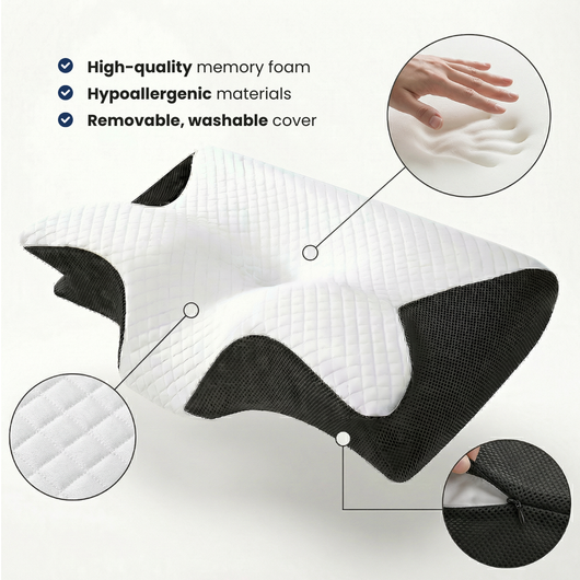 Ergonomic Memory Foam Pillow (15 cm)