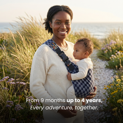 Baby Sling Carrier | Navy Check — secure, ergonomic, and designed  for on the go.