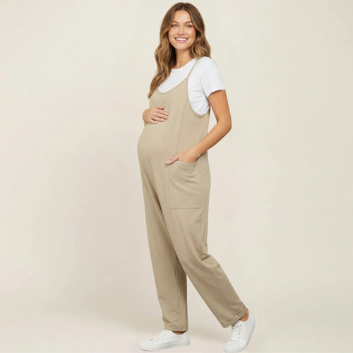 Relaxed-Fit Oversized Jumpsuit for Maternity & Postpartum