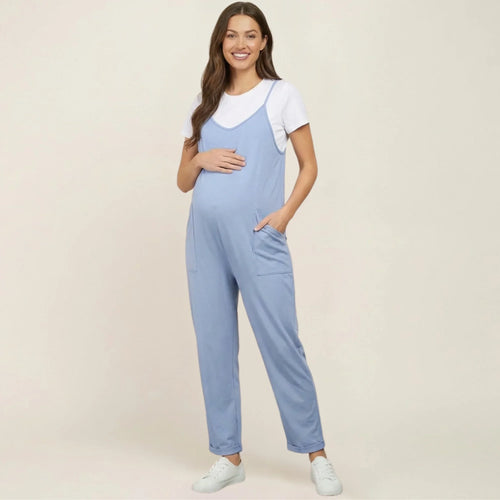 Relaxed-Fit Oversized Jumpsuit for Maternity & Postpartum