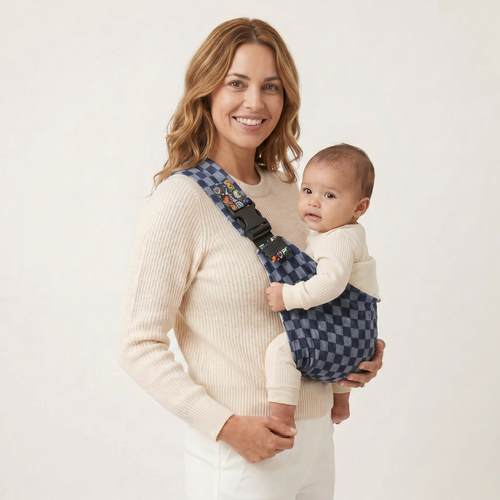 Somnia Baby Sling Carrier | Navy Check