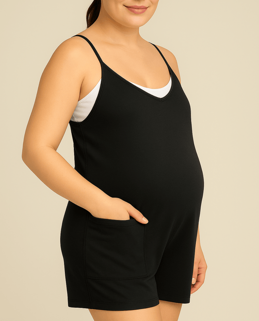 Relaxed-Fit Oversized Jumpsuit Shorts