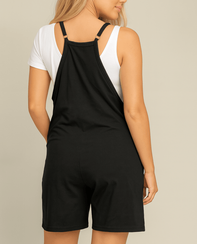 Relaxed-Fit Oversized Jumpsuit Shorts