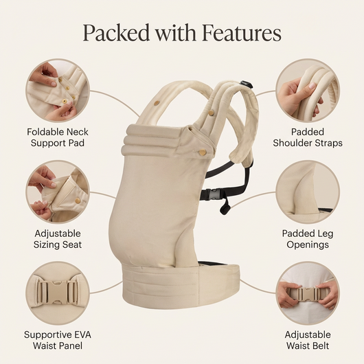 The Mama Carrier - Houndstooth Cream Classic