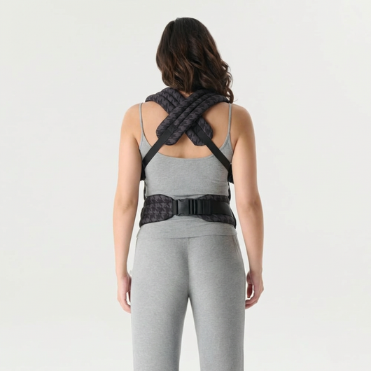 The Mama Carrier - Onyx Houndstooth Grey