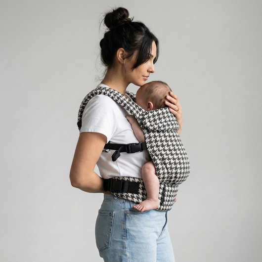 The Mama Carrier - Noir Houndstooth Classic