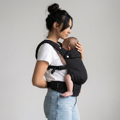 The Mama Carrier – Midnight Houndstooth Black