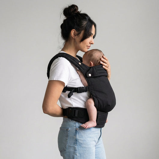 The Mama Carrier – Midnight Houndstooth Black