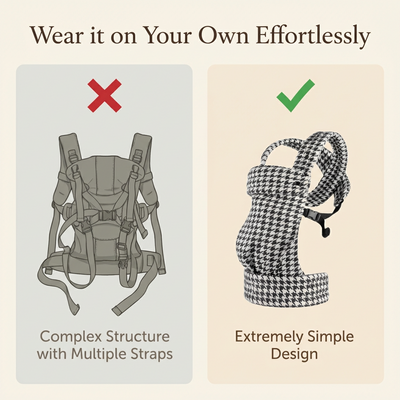 The Mama Carrier - Noir Houndstooth Classic