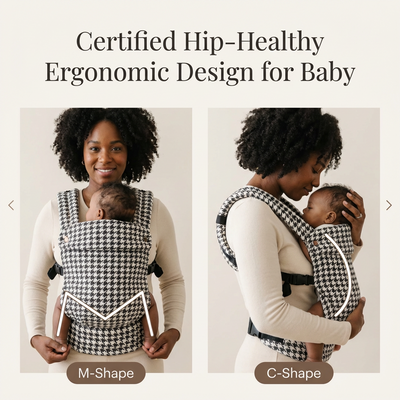 The Mama Carrier - Noir Houndstooth Classic