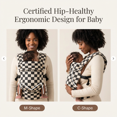 The Mama Carrier - Ivory Checkered Black