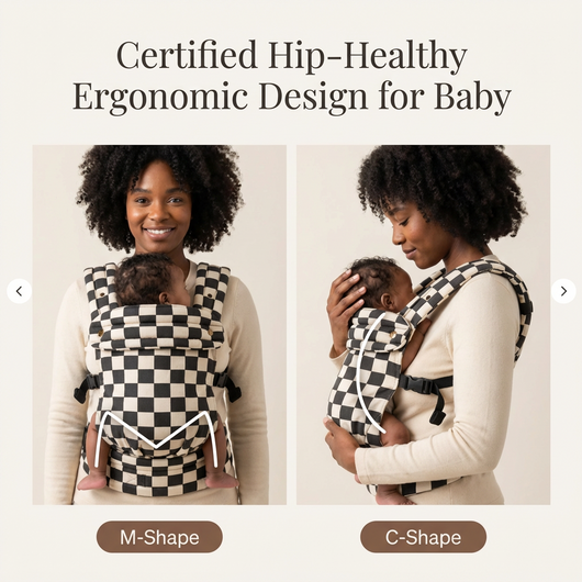 The Mama Carrier - Ivory Checkered Black