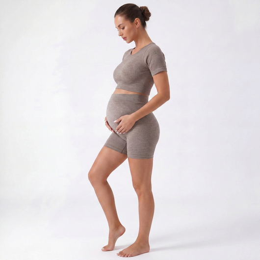 Seamless Maternity Two-Piece Set