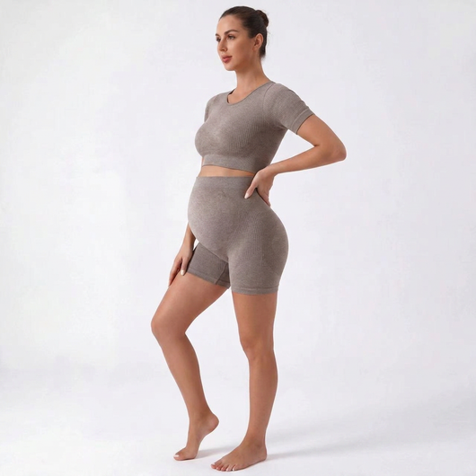 Seamless Maternity Two-Piece Set